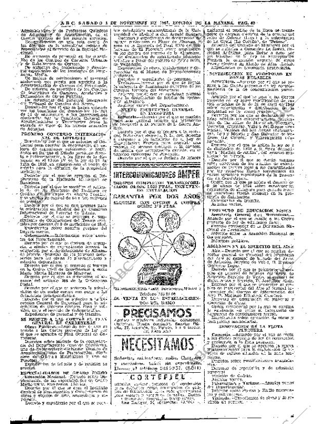 ABC MADRID 04-11-1961 página 40