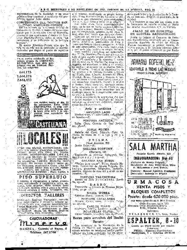 ABC MADRID 08-11-1961 página 64