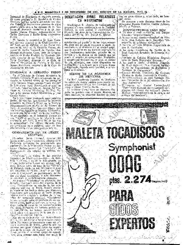 ABC MADRID 08-11-1961 página 65