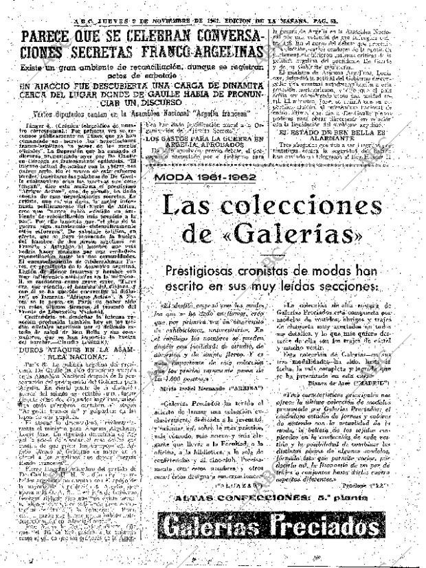 ABC MADRID 09-11-1961 página 51