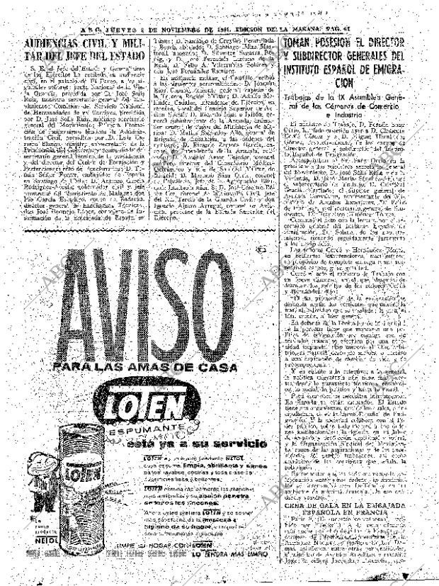 ABC MADRID 09-11-1961 página 61