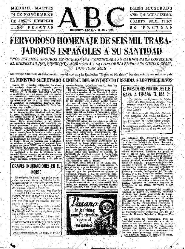 ABC MADRID 14-11-1961 página 31