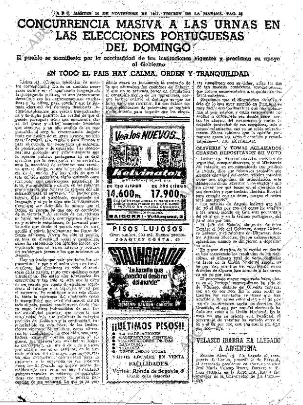 ABC MADRID 14-11-1961 página 35