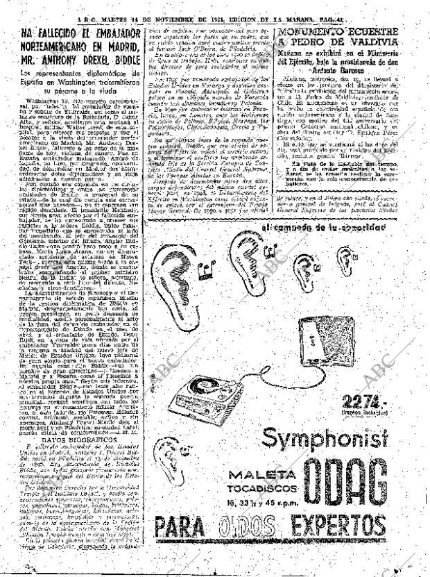 ABC MADRID 14-11-1961 página 41