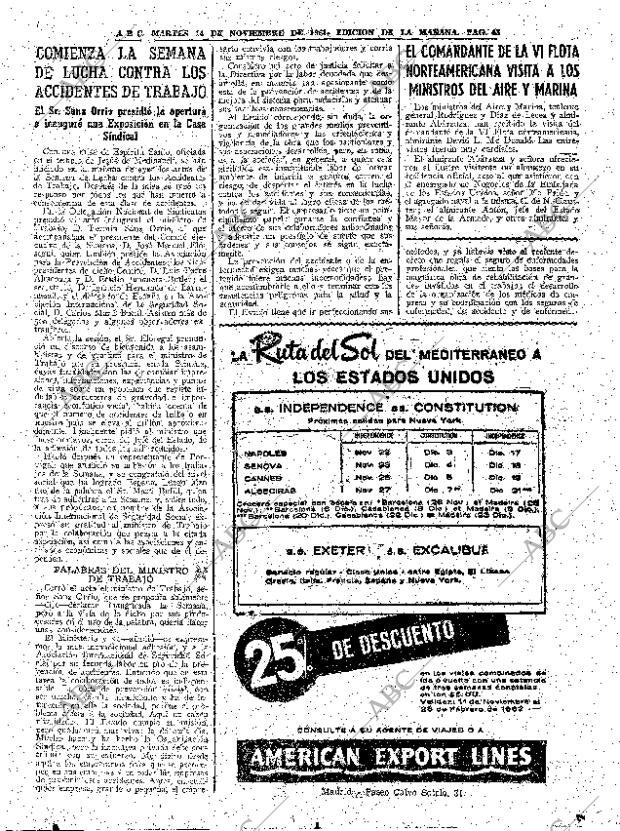 ABC MADRID 14-11-1961 página 43