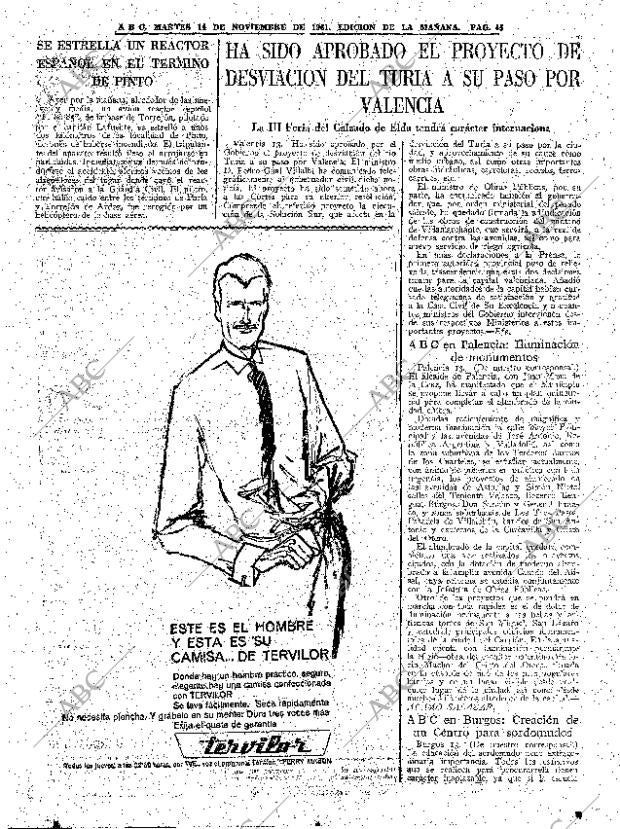 ABC MADRID 14-11-1961 página 45