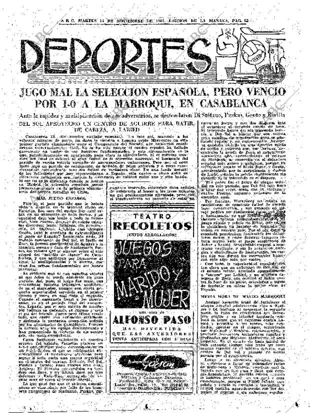 ABC MADRID 14-11-1961 página 55