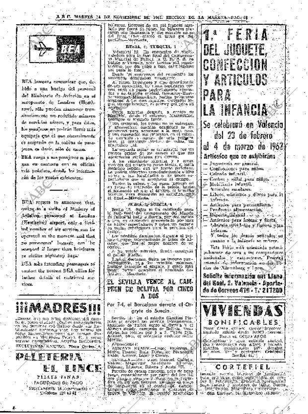 ABC MADRID 14-11-1961 página 58