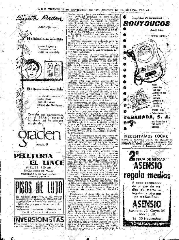 ABC MADRID 17-11-1961 página 48
