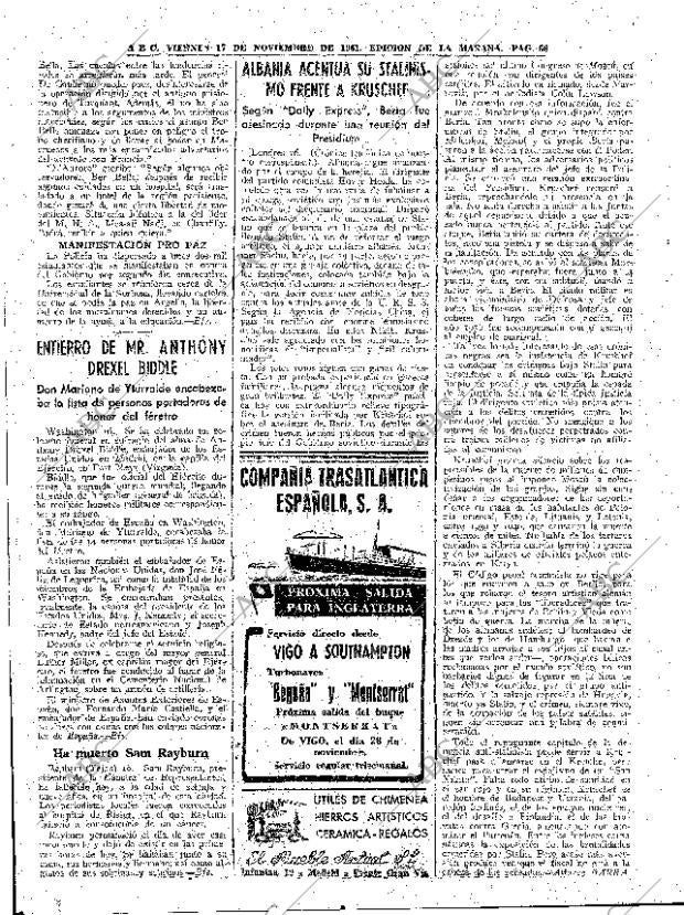 ABC MADRID 17-11-1961 página 56