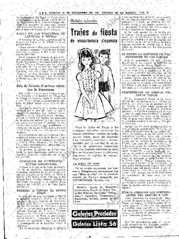 ABC MADRID 17-11-1961 página 58