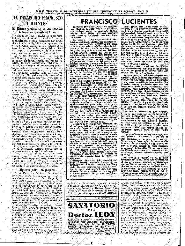 ABC MADRID 17-11-1961 página 59