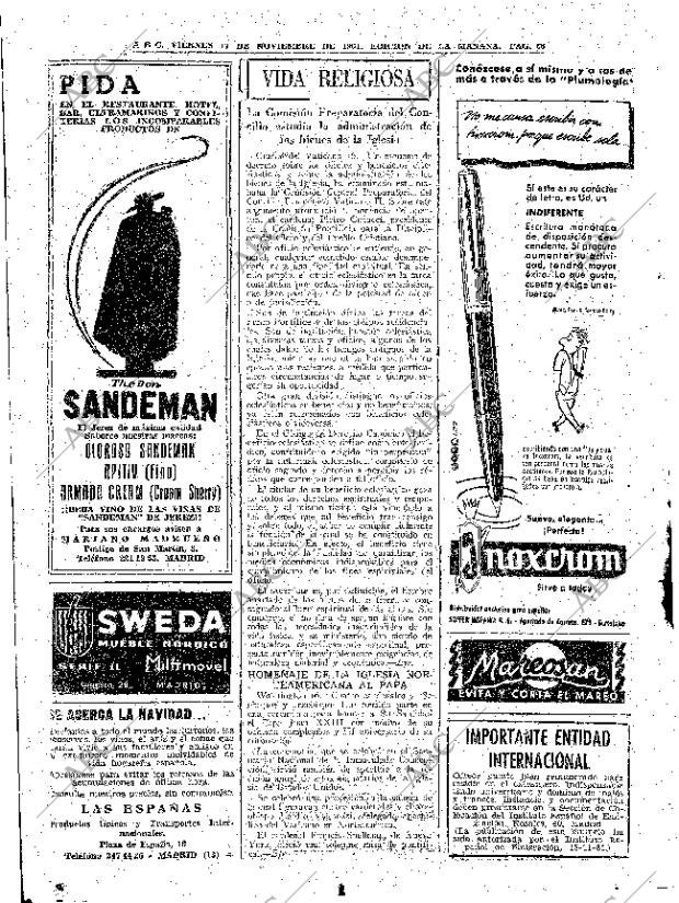 ABC MADRID 17-11-1961 página 66