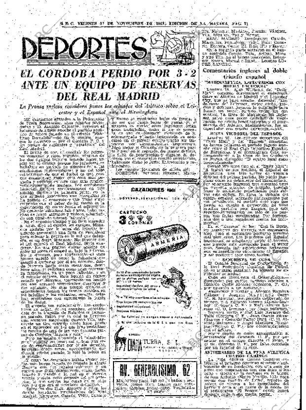 ABC MADRID 17-11-1961 página 71