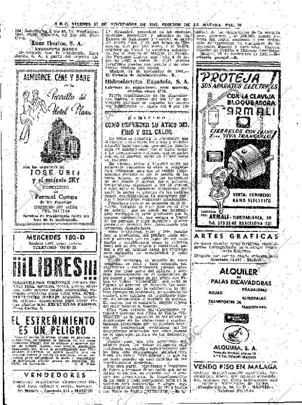 ABC MADRID 17-11-1961 página 76