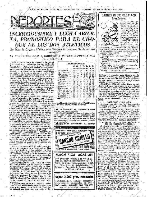ABC MADRID 19-11-1961 página 109