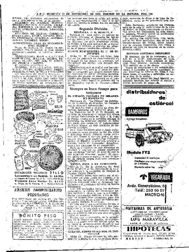 ABC MADRID 19-11-1961 página 110