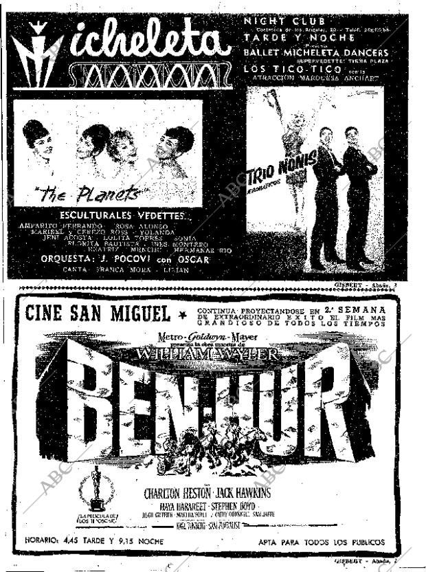 ABC MADRID 19-11-1961 página 68