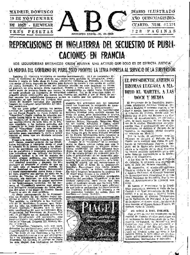 ABC MADRID 19-11-1961 página 79