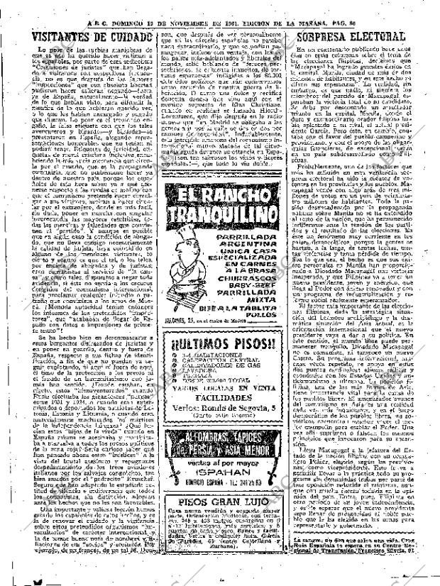 ABC MADRID 19-11-1961 página 80