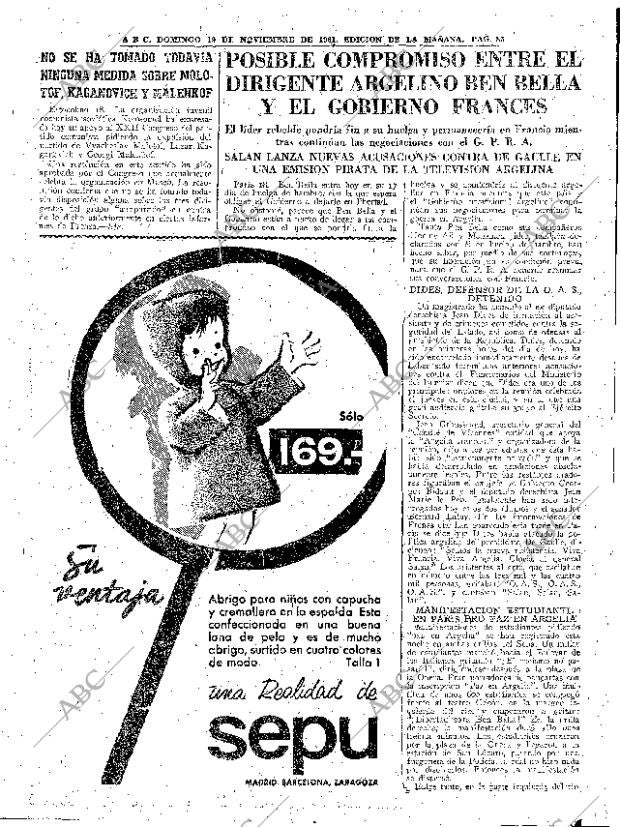 ABC MADRID 19-11-1961 página 85