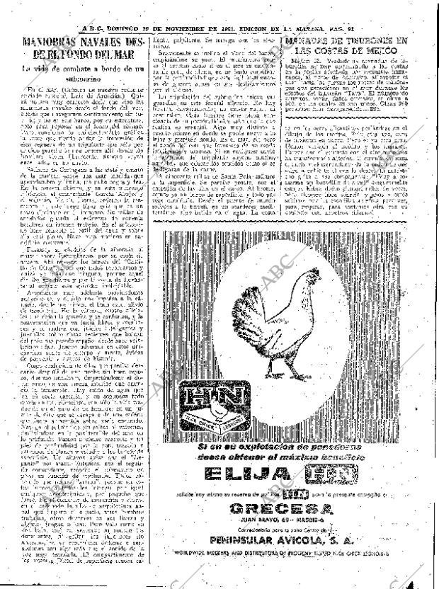 ABC MADRID 19-11-1961 página 91
