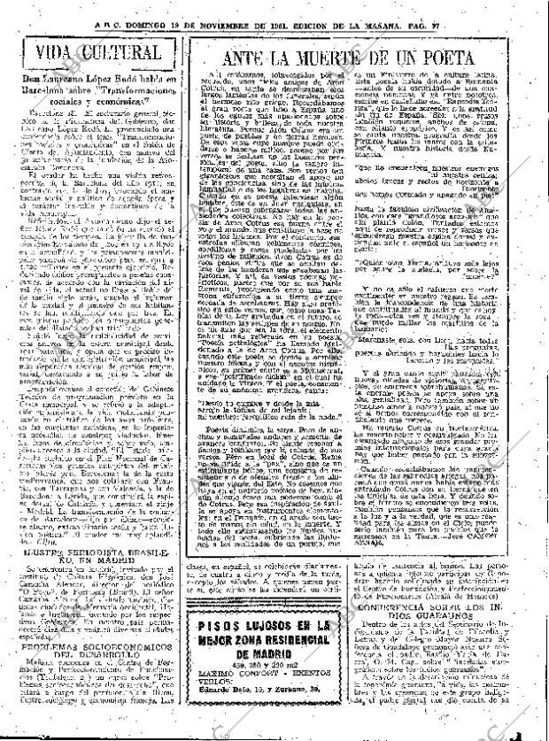 ABC MADRID 19-11-1961 página 97