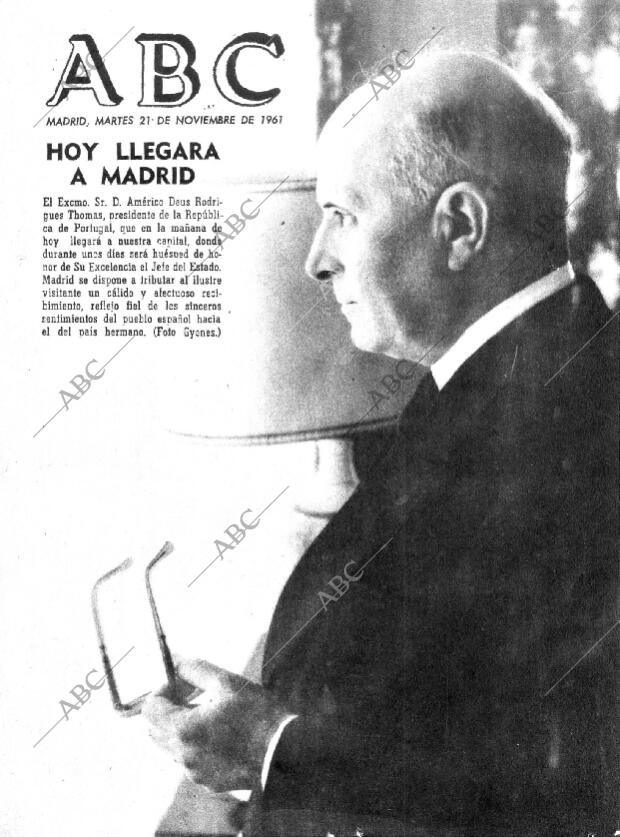 ABC MADRID 21-11-1961 página 1