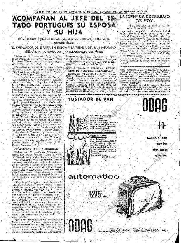 ABC MADRID 21-11-1961 página 49