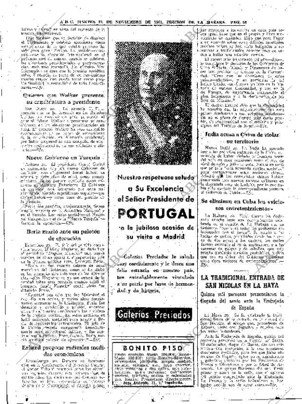 ABC MADRID 21-11-1961 página 56