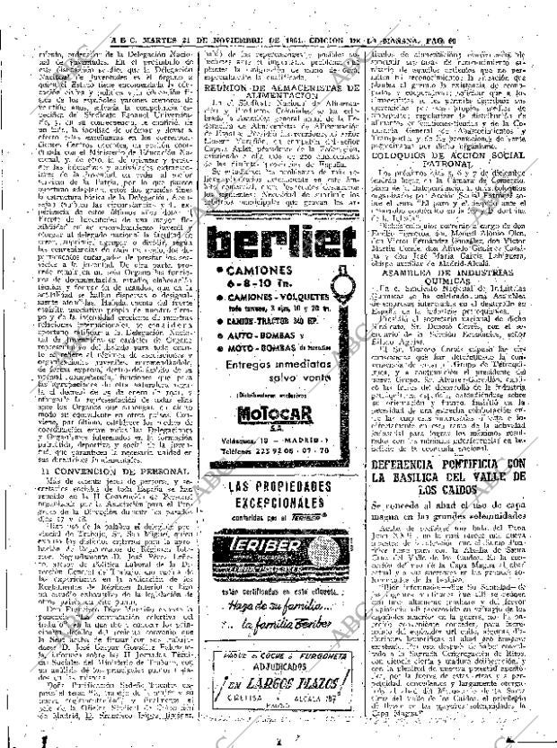 ABC MADRID 21-11-1961 página 60