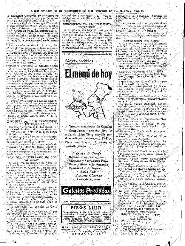 ABC MADRID 21-11-1961 página 63