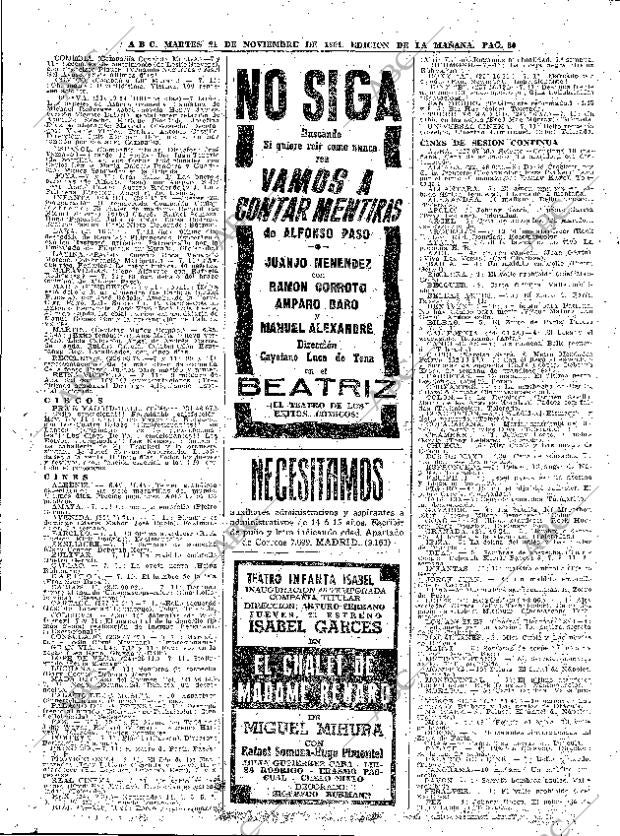 ABC MADRID 21-11-1961 página 80