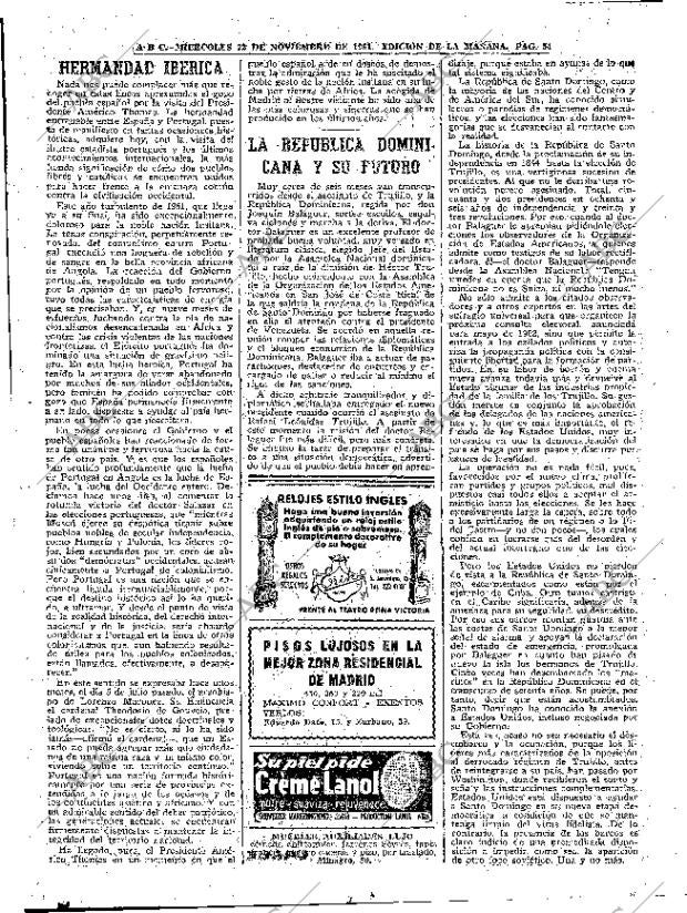 ABC MADRID 22-11-1961 página 54