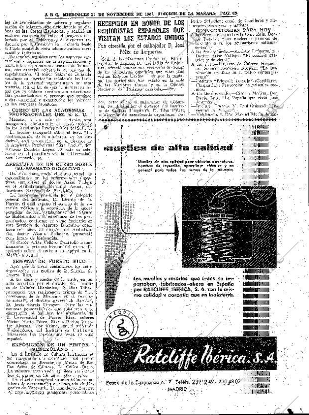 ABC MADRID 22-11-1961 página 65