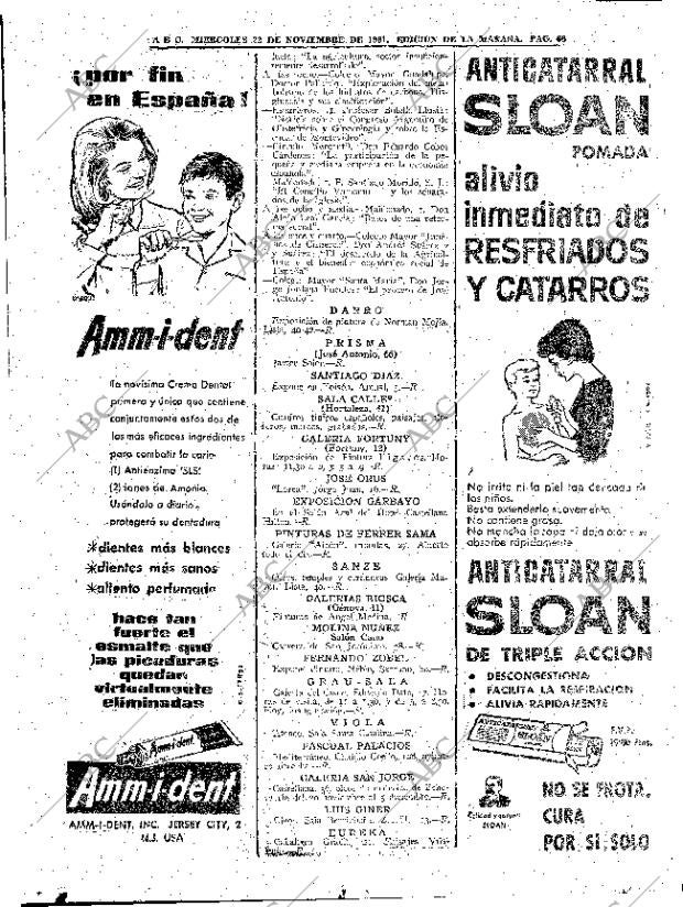 ABC MADRID 22-11-1961 página 66