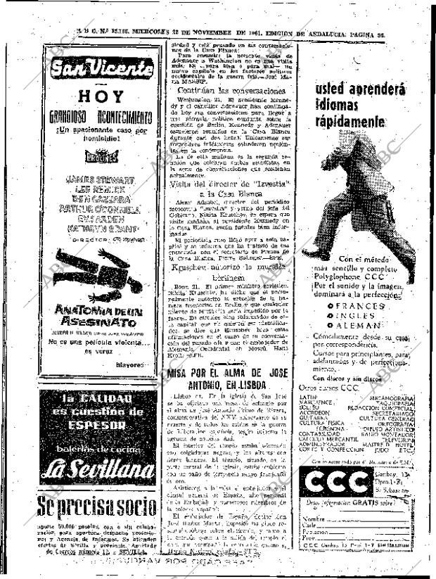 ABC SEVILLA 22-11-1961 página 36