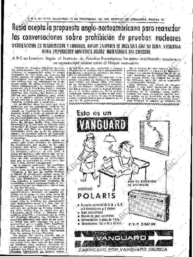 ABC SEVILLA 22-11-1961 página 37
