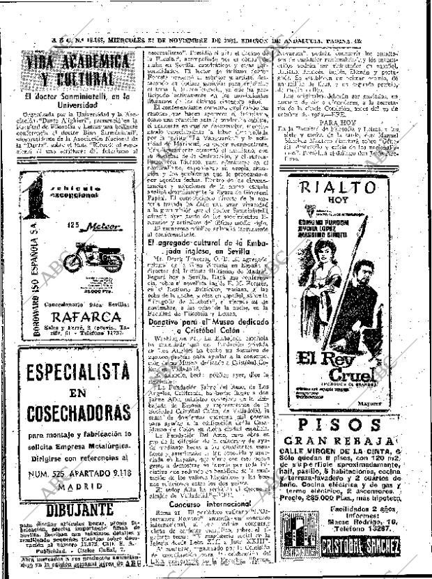 ABC SEVILLA 22-11-1961 página 48