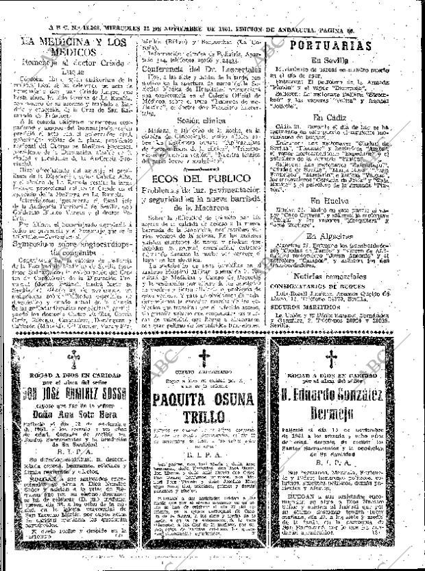 ABC SEVILLA 22-11-1961 página 60