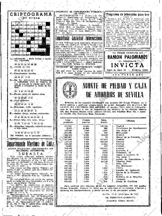 ABC SEVILLA 22-11-1961 página 63