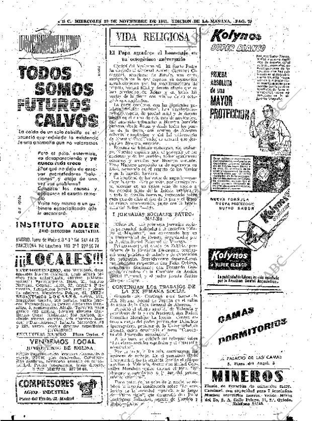 ABC MADRID 29-11-1961 página 72