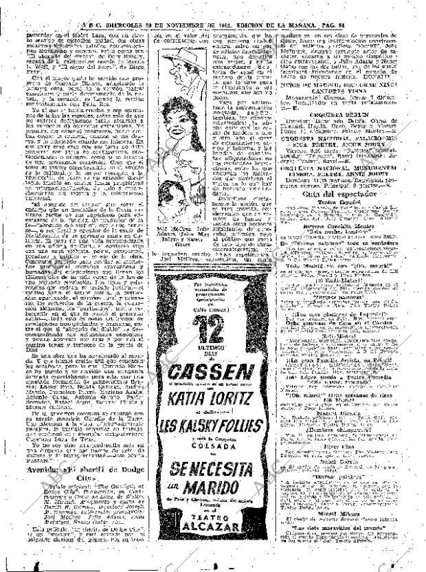 ABC MADRID 29-11-1961 página 84