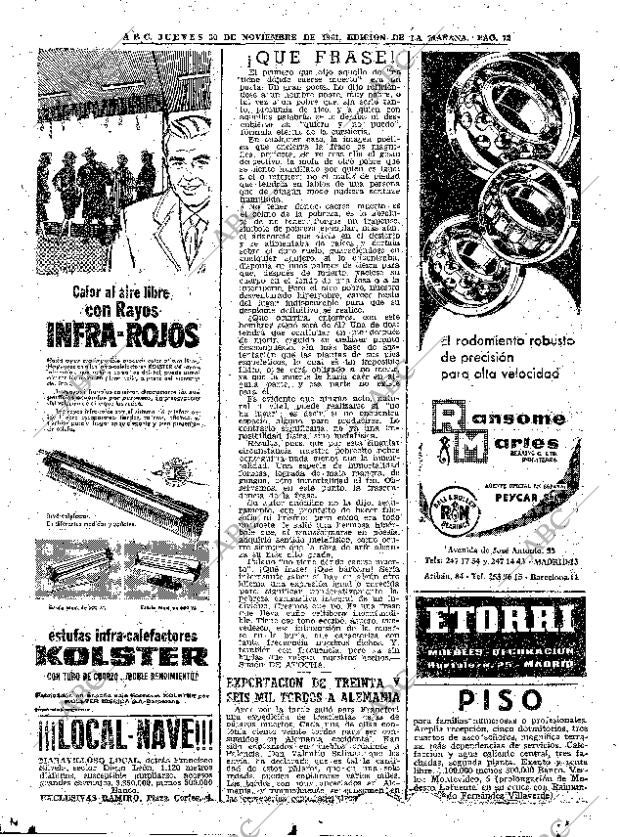 ABC MADRID 30-11-1961 página 72