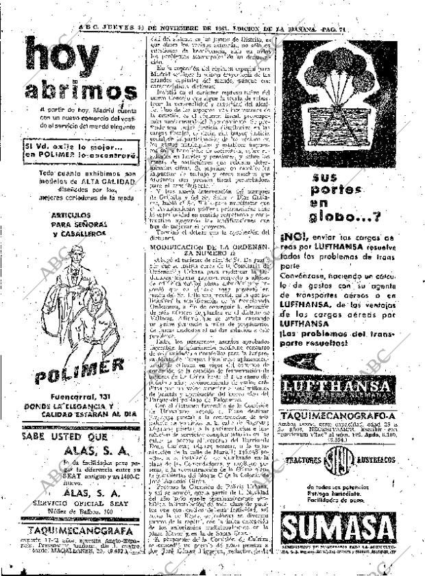 ABC MADRID 30-11-1961 página 74