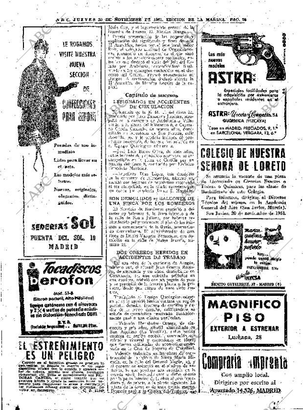 ABC MADRID 30-11-1961 página 76