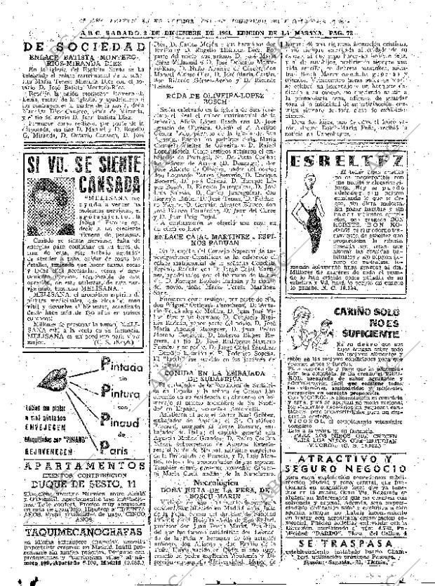 ABC MADRID 02-12-1961 página 72