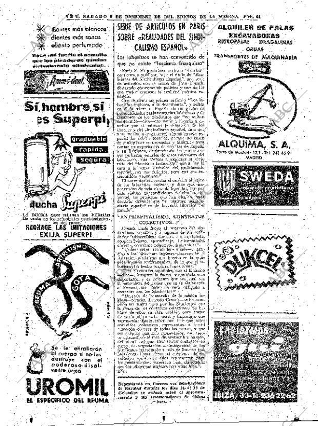 ABC MADRID 09-12-1961 página 64