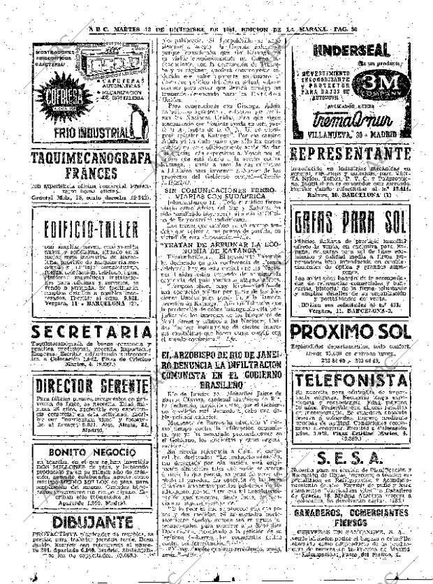 ABC MADRID 12-12-1961 página 50