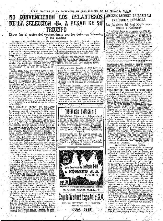 ABC MADRID 12-12-1961 página 73